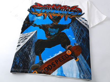 GODSPEED Skeleton Skateboarder T-shirt